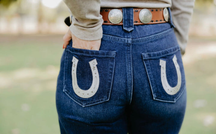 Rodeo Quincy Horseshoe Wide Leg Jeans