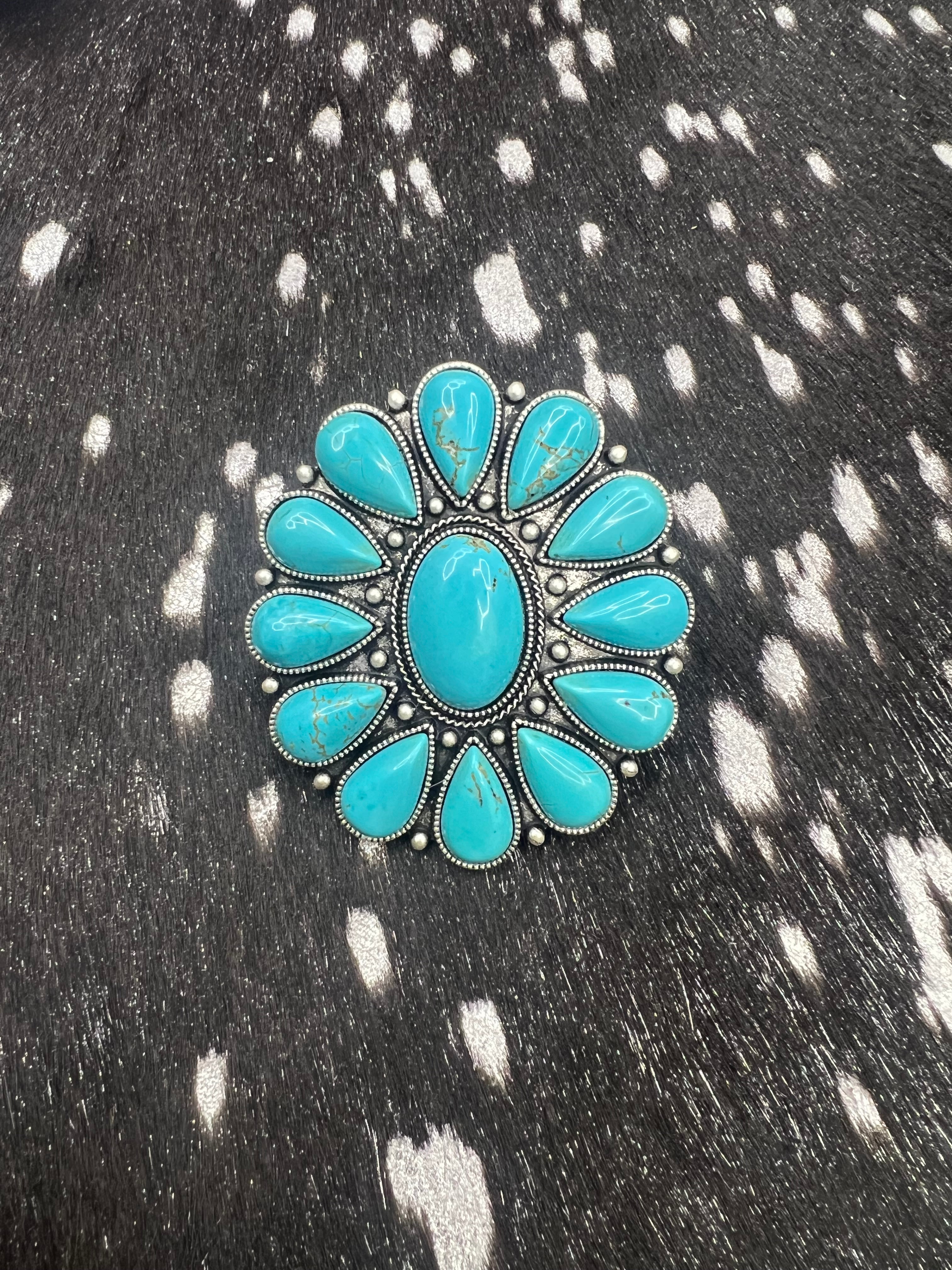 Large Turquoise ajustable ring