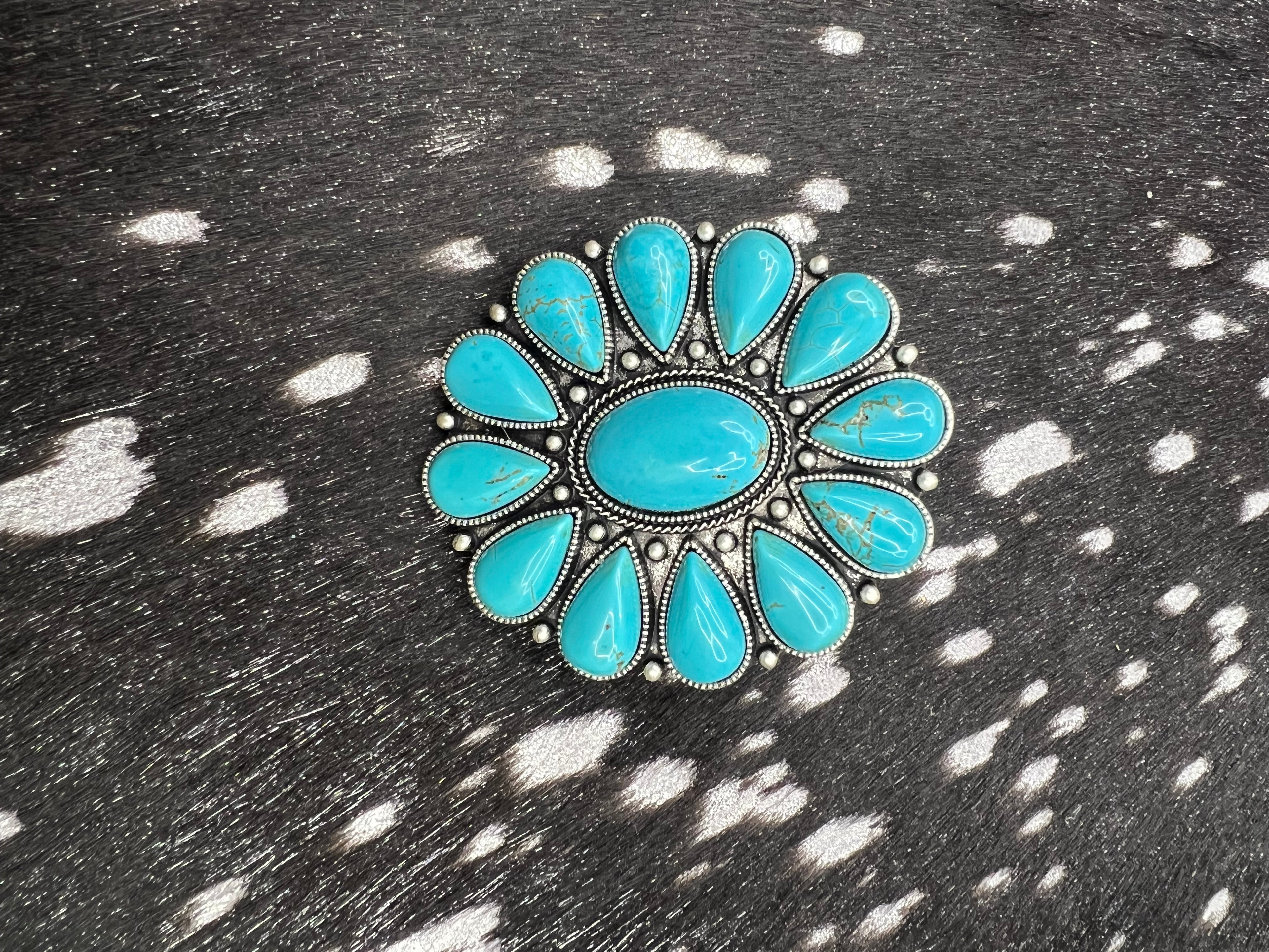 Large Turquoise ajustable ring