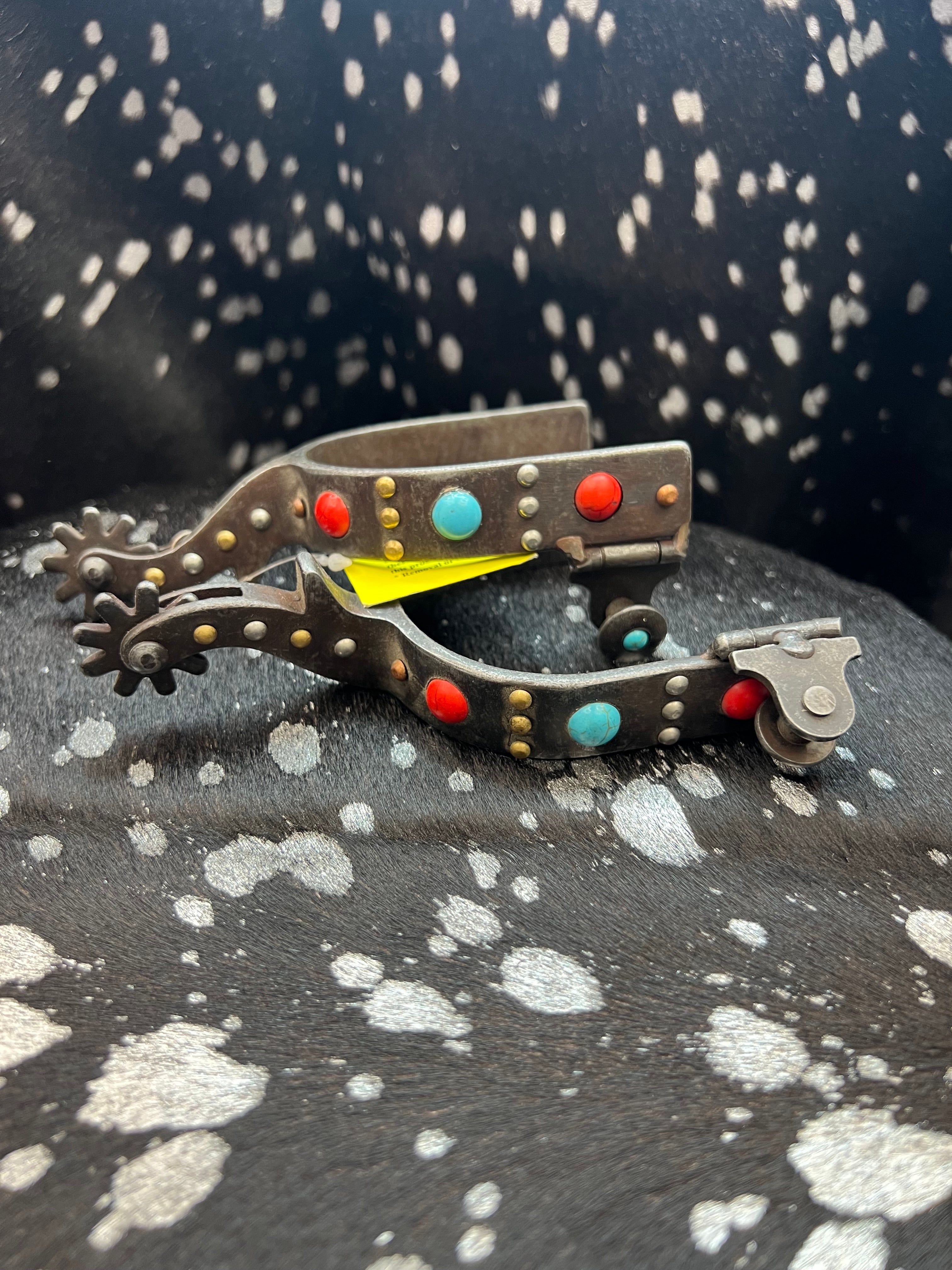 Red and Turquoise Spurs