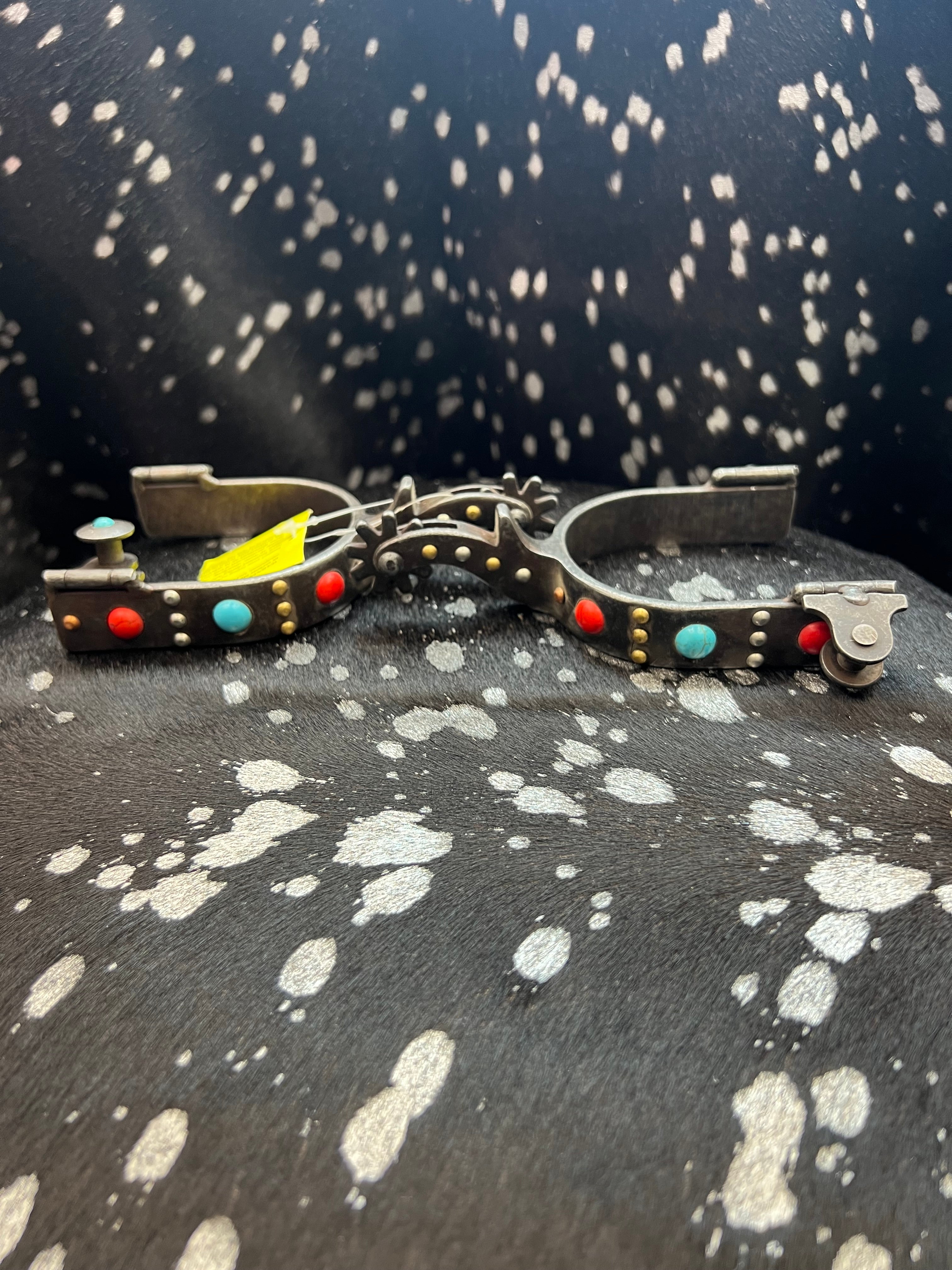 Red and Turquoise Spurs