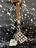 Wristlet Checkered Wallet