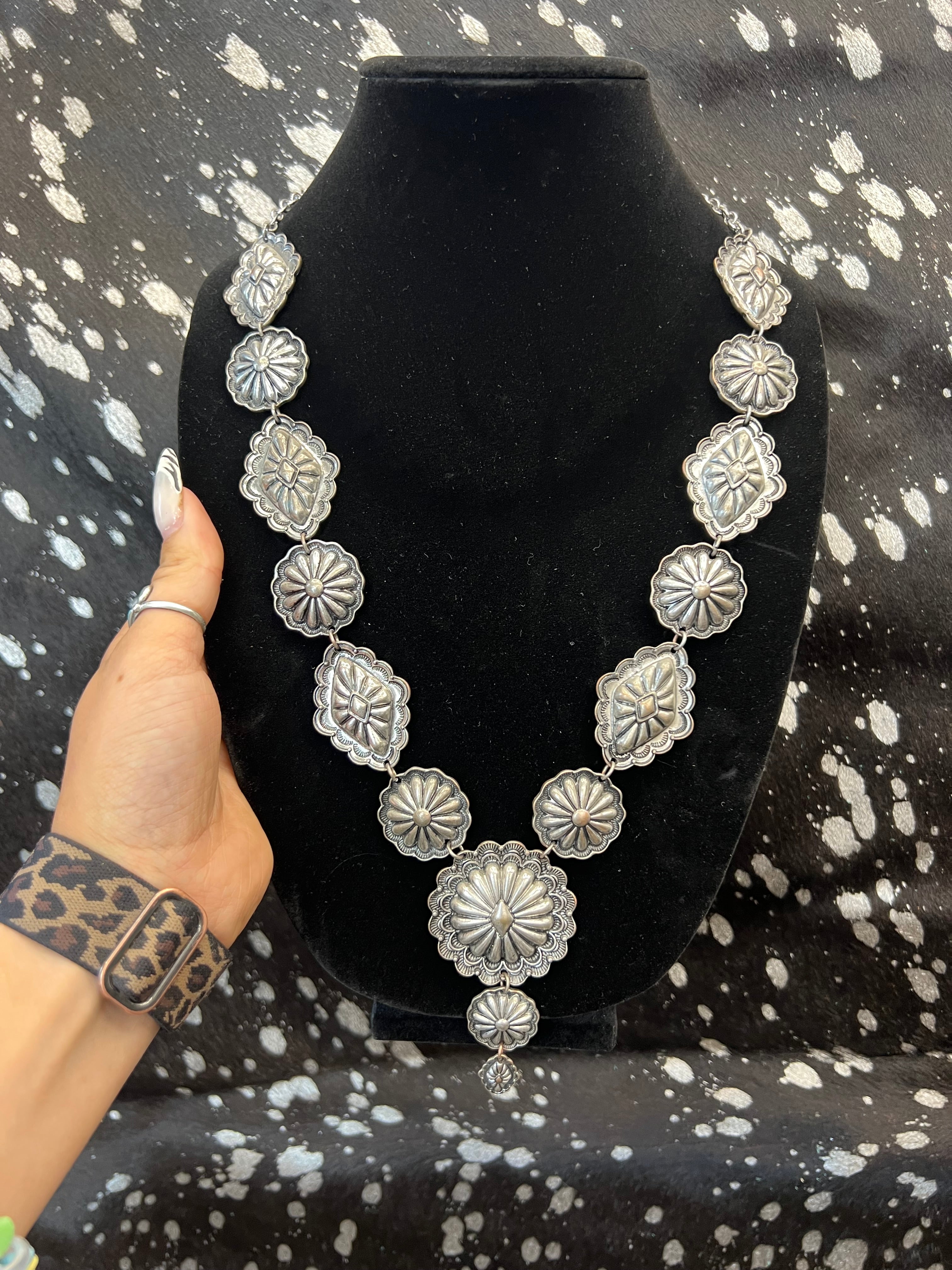 Concho Necklace With Matching Earrings
