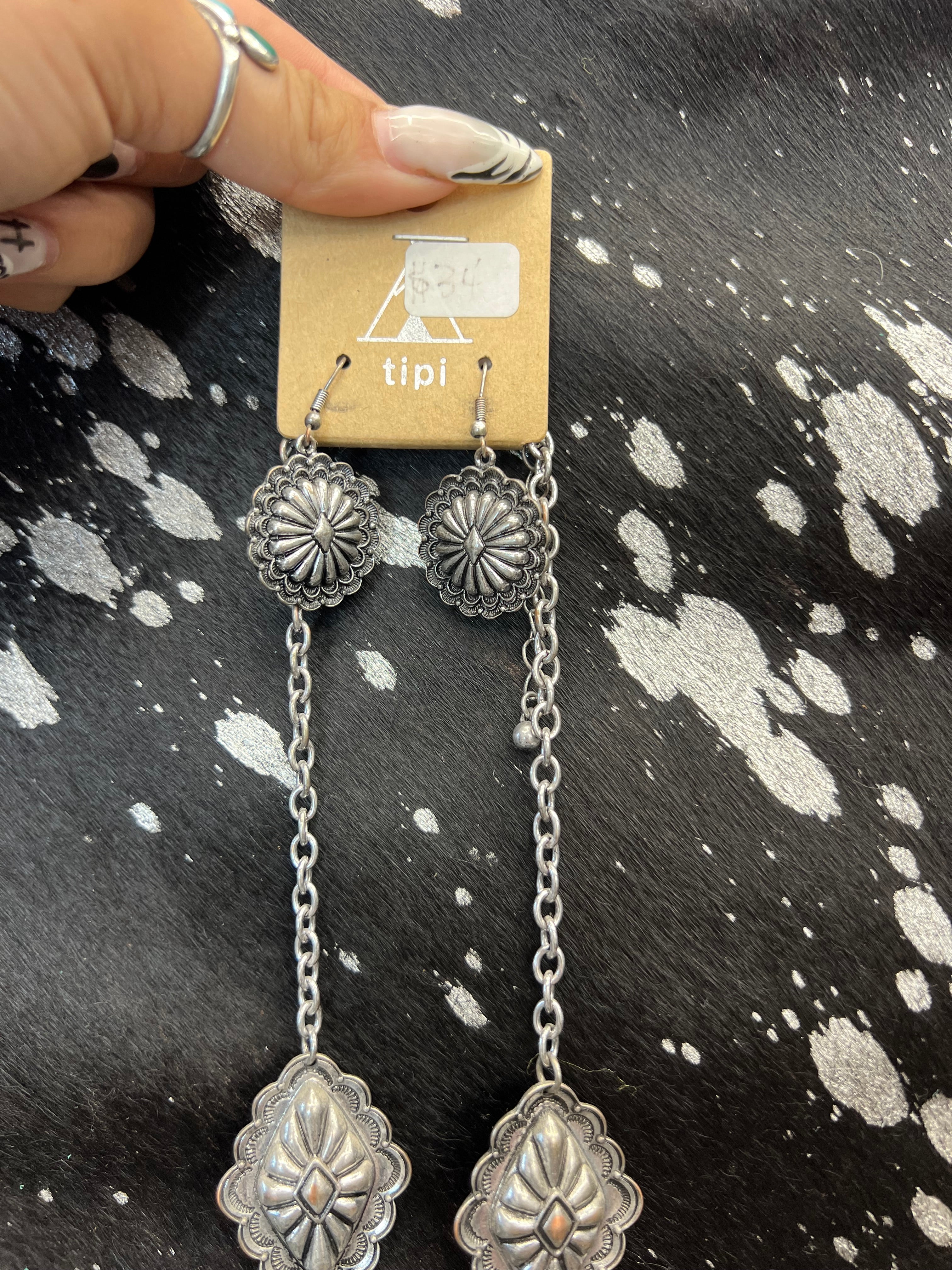 Concho Necklace With Matching Earrings