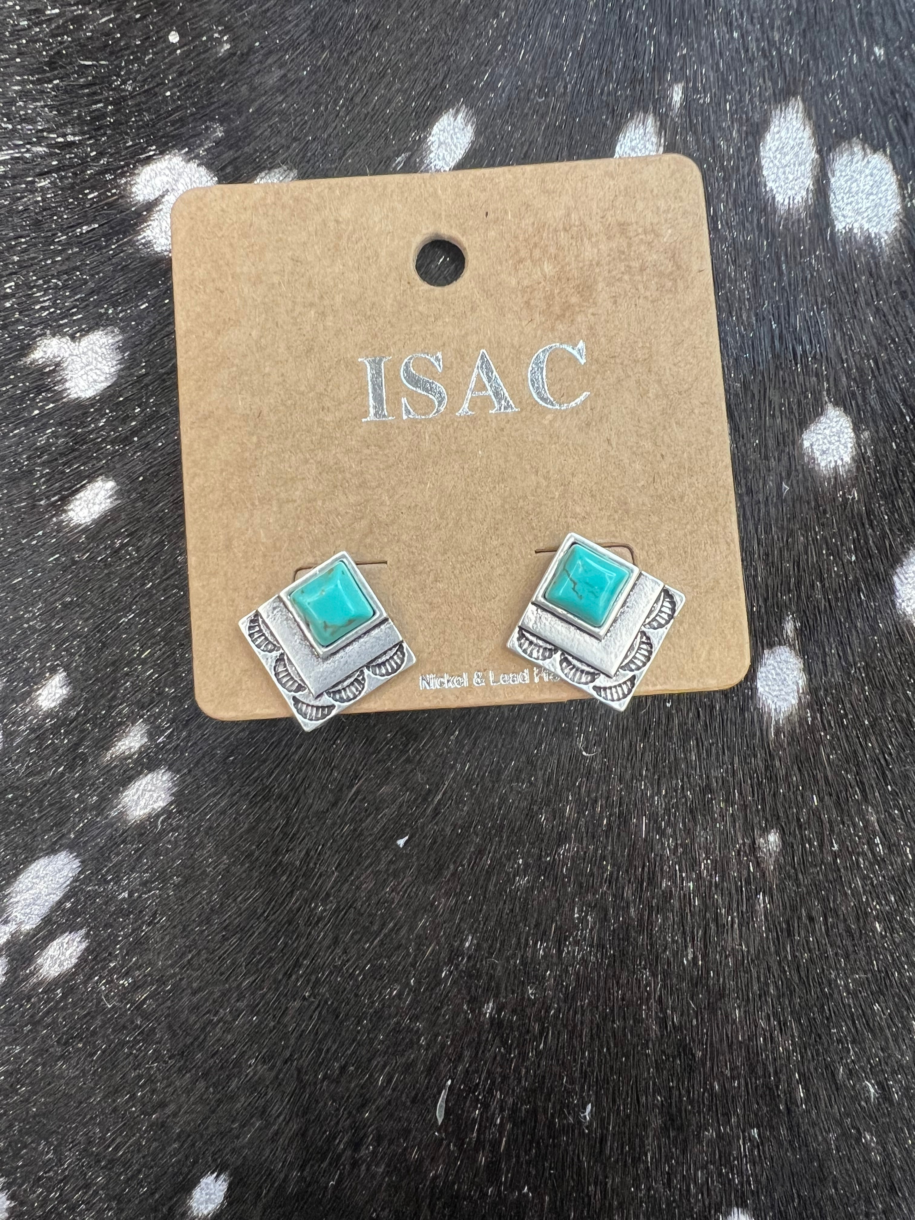 Diamond Turquoise Earrings