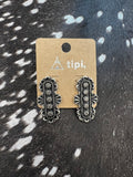 Oval Concho Earrings