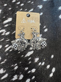 Bucking Horse With Checkered Spade Earrings