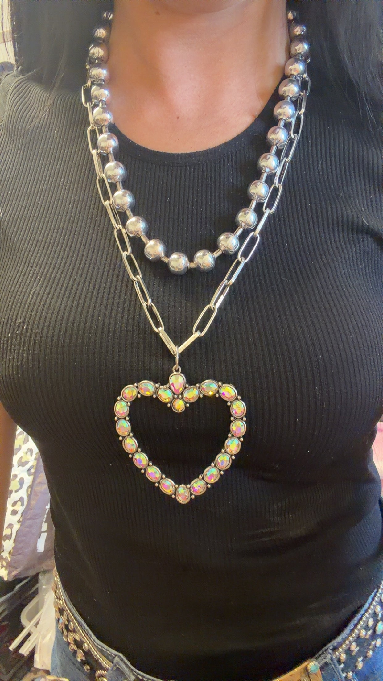 Heart Stacked Necklace