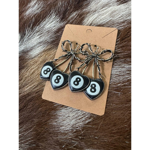 8 Ball Cherry Earrings