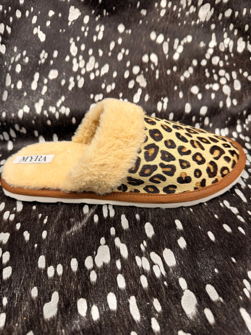 Cheetah slippers