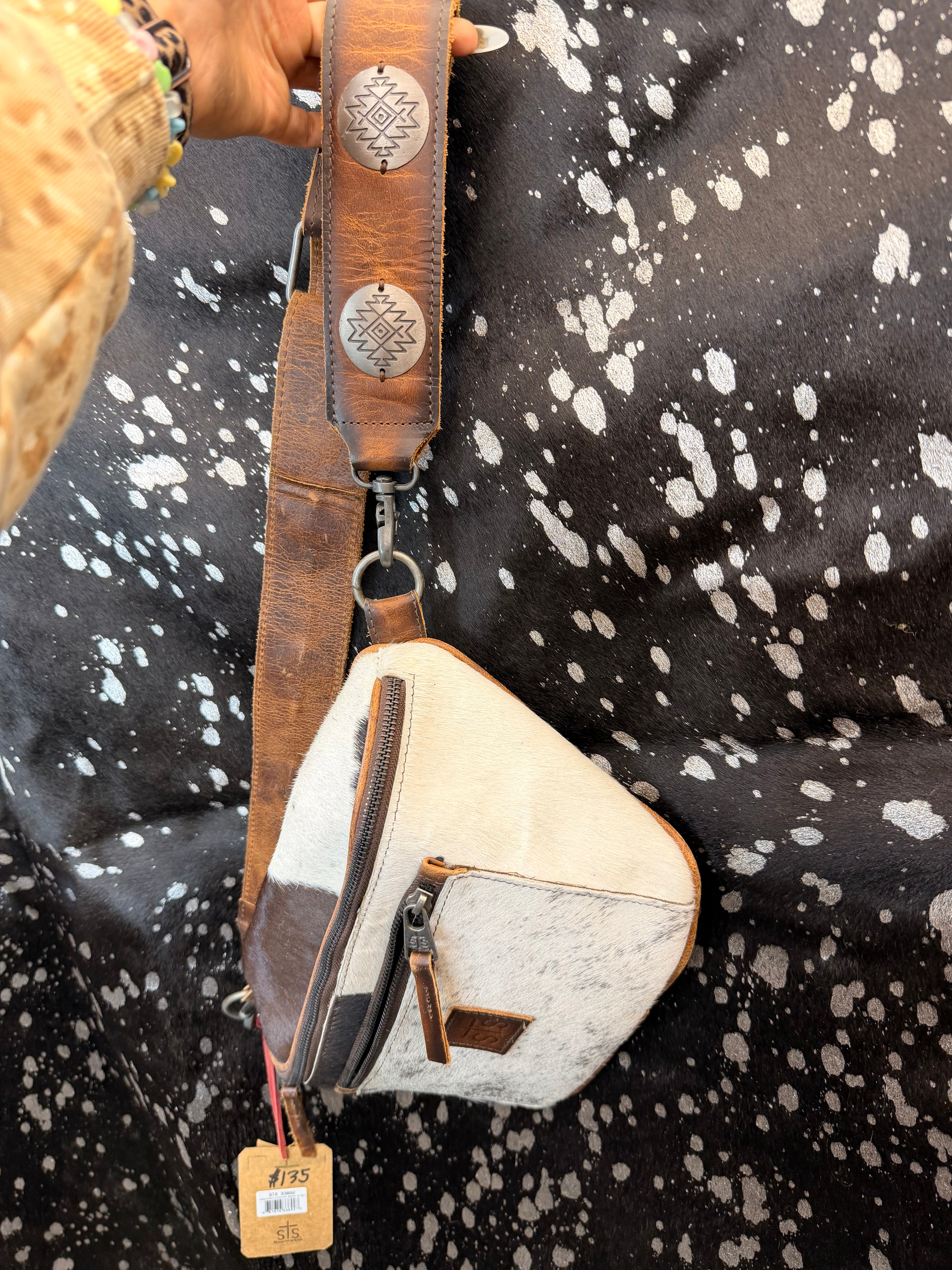 Cowprint Cross Body Bag