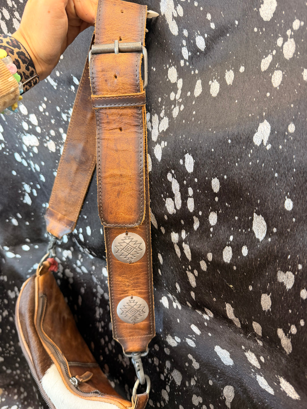 Cowprint Cross Body Bag