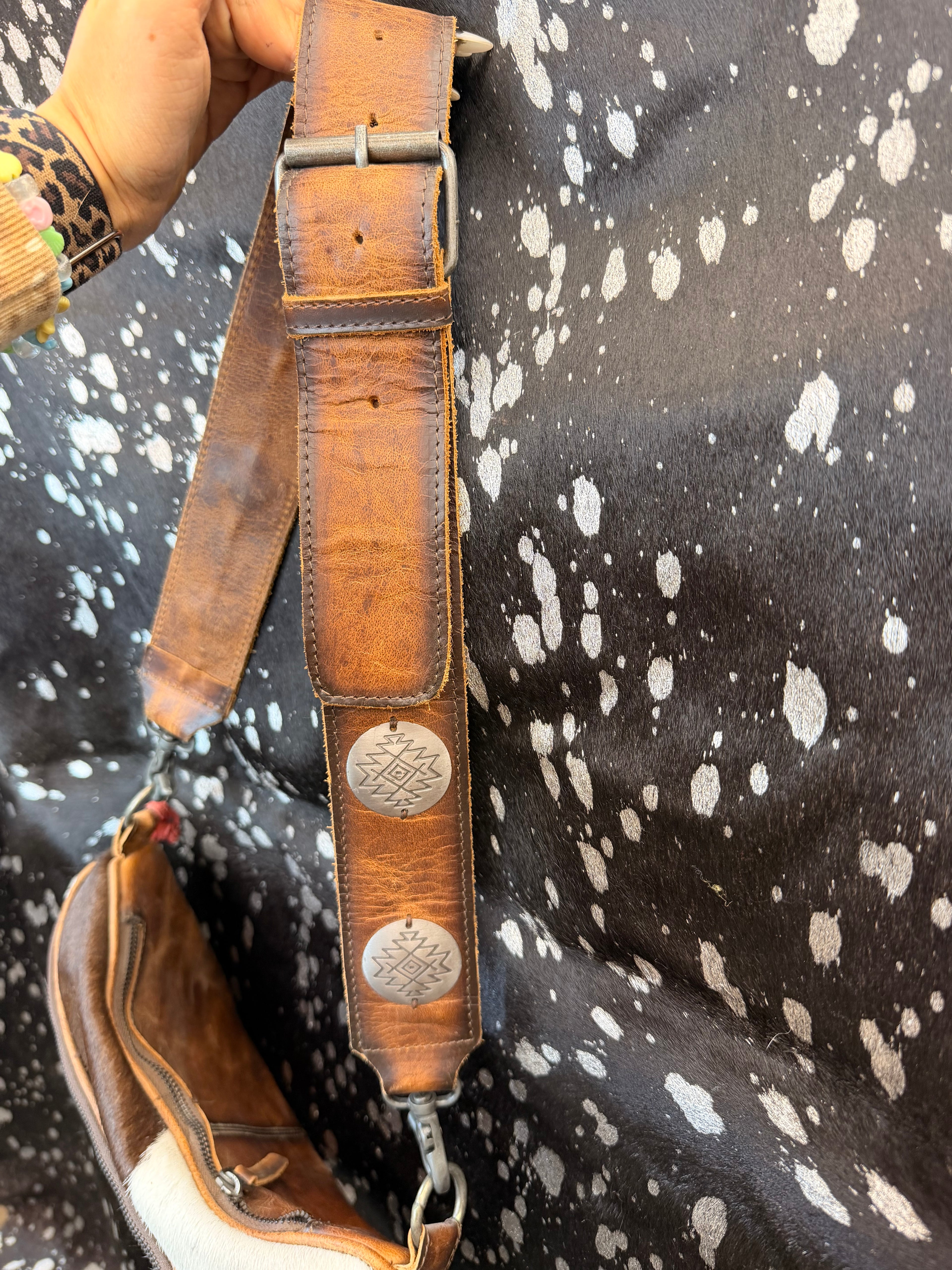Cowprint Cross Body Bag