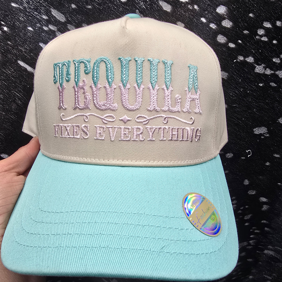 Tequila fixes everything Trucker snap back hat