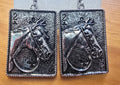 Western earrings horse head